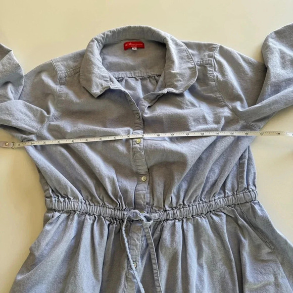 earth music&ecology Red Label- Chambray- Lightweight-Button Up- Dress-Women’s M - Picture 13 of 15